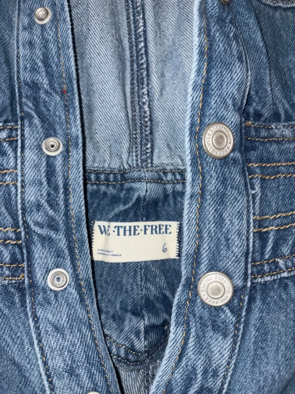 We The Free CRVY Badlands Denim Coverall Size 6 - Picture 4 of 11